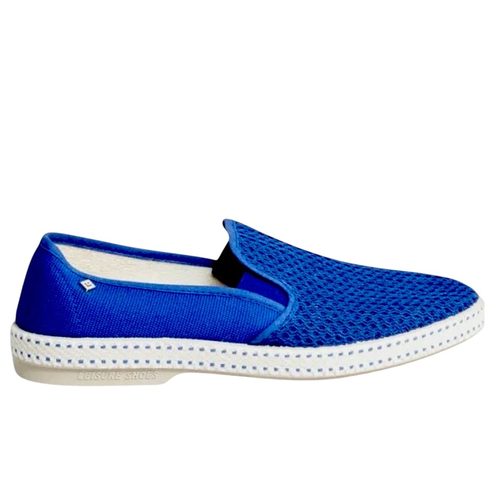 Rivieras Lord Zelco Royal Blue Mesh Slip On Leisure Shoes Loafers Made in Spain